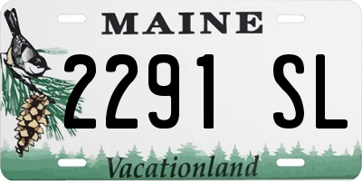 ME license plate 2291SL