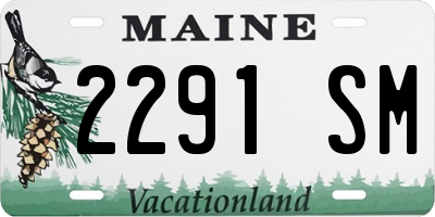 ME license plate 2291SM
