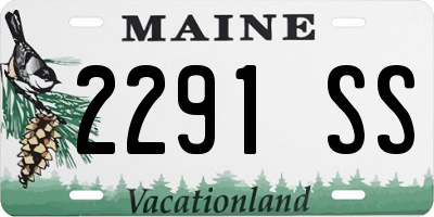 ME license plate 2291SS