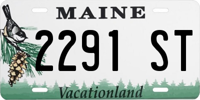 ME license plate 2291ST