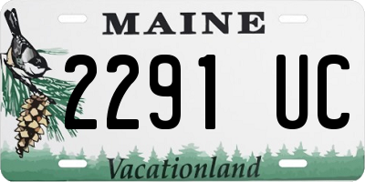 ME license plate 2291UC
