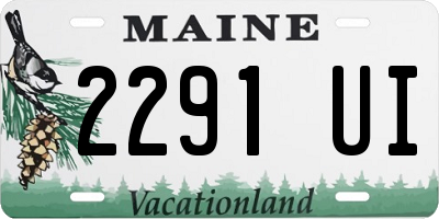 ME license plate 2291UI