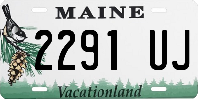 ME license plate 2291UJ