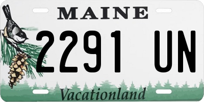 ME license plate 2291UN