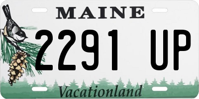 ME license plate 2291UP