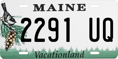 ME license plate 2291UQ