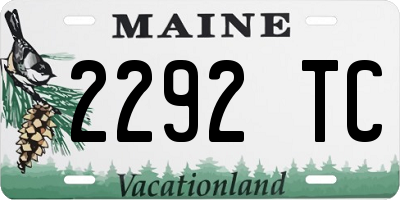 ME license plate 2292TC