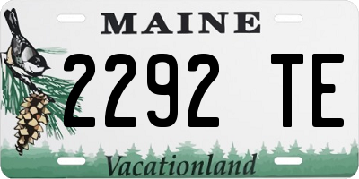 ME license plate 2292TE