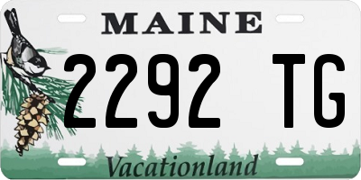 ME license plate 2292TG