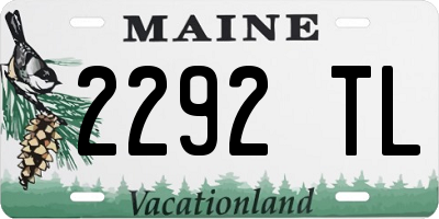 ME license plate 2292TL