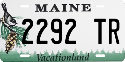 ME license plate 2292TR