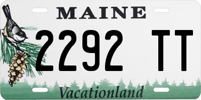 ME license plate 2292TT