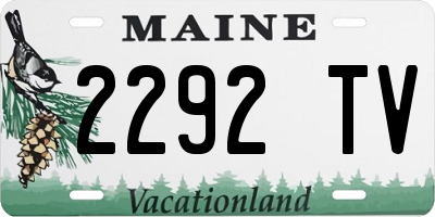 ME license plate 2292TV