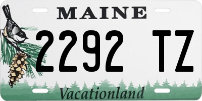 ME license plate 2292TZ
