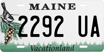ME license plate 2292UA