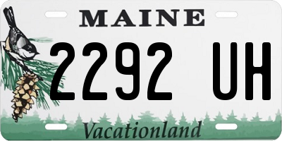 ME license plate 2292UH