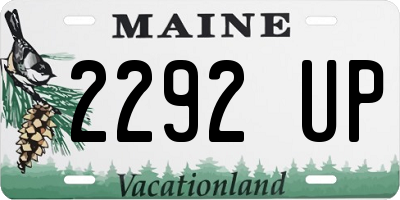 ME license plate 2292UP