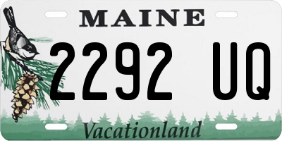ME license plate 2292UQ