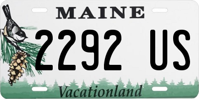 ME license plate 2292US