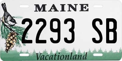 ME license plate 2293SB