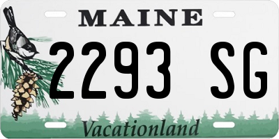 ME license plate 2293SG