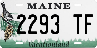 ME license plate 2293TF