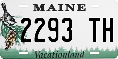ME license plate 2293TH