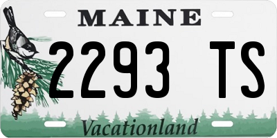 ME license plate 2293TS