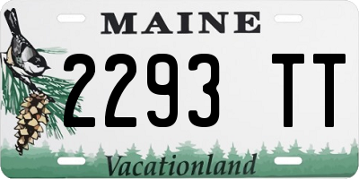 ME license plate 2293TT