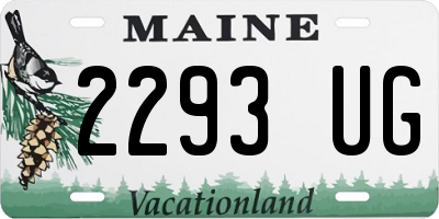 ME license plate 2293UG