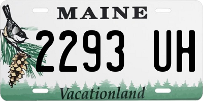 ME license plate 2293UH