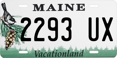 ME license plate 2293UX
