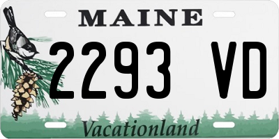 ME license plate 2293VD