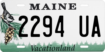 ME license plate 2294UA