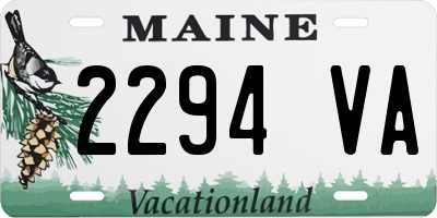 ME license plate 2294VA