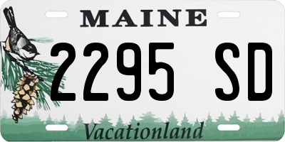 ME license plate 2295SD