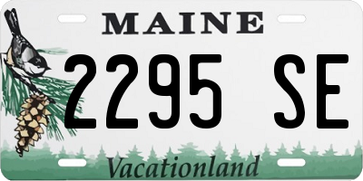 ME license plate 2295SE