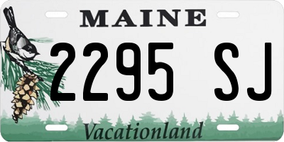 ME license plate 2295SJ