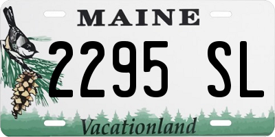 ME license plate 2295SL