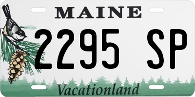 ME license plate 2295SP