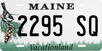 ME license plate 2295SQ