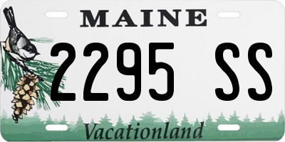 ME license plate 2295SS