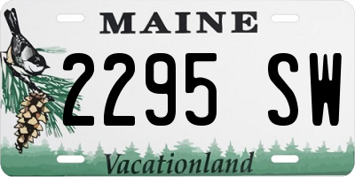 ME license plate 2295SW