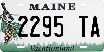 ME license plate 2295TA
