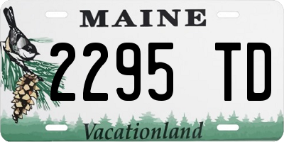 ME license plate 2295TD