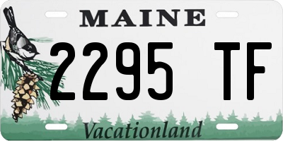 ME license plate 2295TF