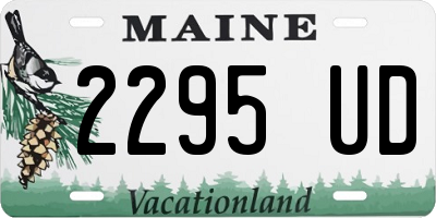 ME license plate 2295UD