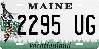 ME license plate 2295UG