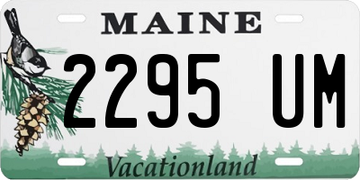 ME license plate 2295UM