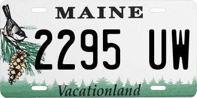 ME license plate 2295UW